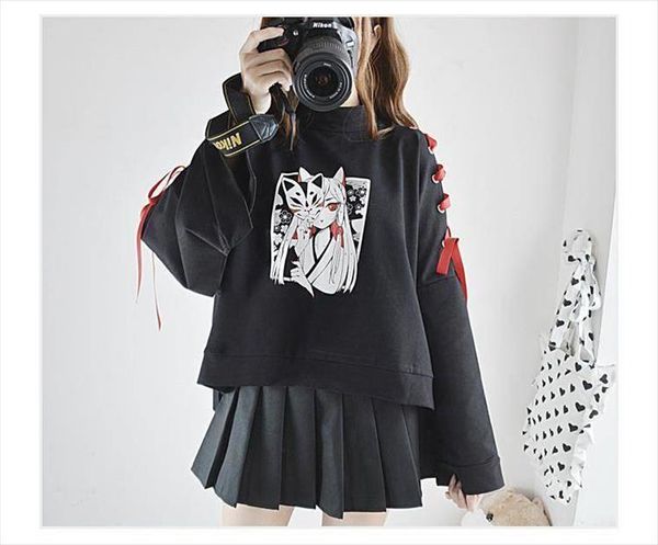 women harajuku japanese crayon shin chan anime print sweatshirt casual streetwear kawaii cartoon print fleece spell color hoodie, Black
women harajuku japanese crayon shin chan anime print sweatshirt casual streetwear kawaii cartoon print fleece spell color hoodie, Black