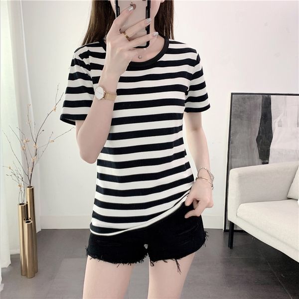 лето 2020 новый полосатый с коротким рукавом slim fit девушка студент моды футболки футболки женские ины тенденции jpwtt, White
лето 2020 новый полосатый с коротким рукавом slim fit девушка студент моды футболки футболки женские ины тенденции jpwtt, White