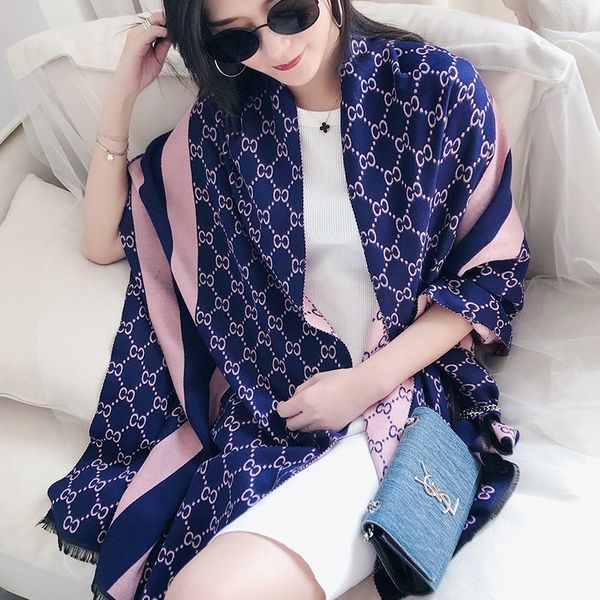 new thick warm scarf pashmian foulard women's autumn winter cashmere scarf lady neck long shawl fashon female band blanket y201007, Blue;gray
new thick warm scarf pashmian foulard women's autumn winter cashmere scarf lady neck long shawl fashon female band blanket y201007, Blue;gray