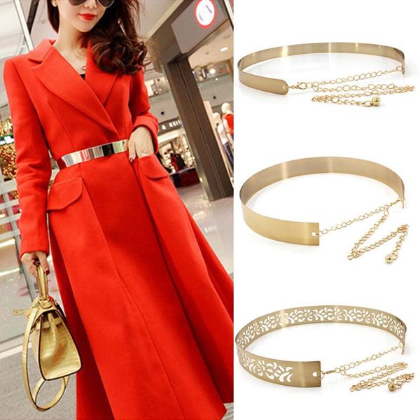 fashion women adjustable metal designer belt ladies dress luxury bling gold silver mirror vintage waistband with waist chain, Black;brown
fashion women adjustable metal designer belt ladies dress luxury bling gold silver mirror vintage waistband with waist chain, Black;brown