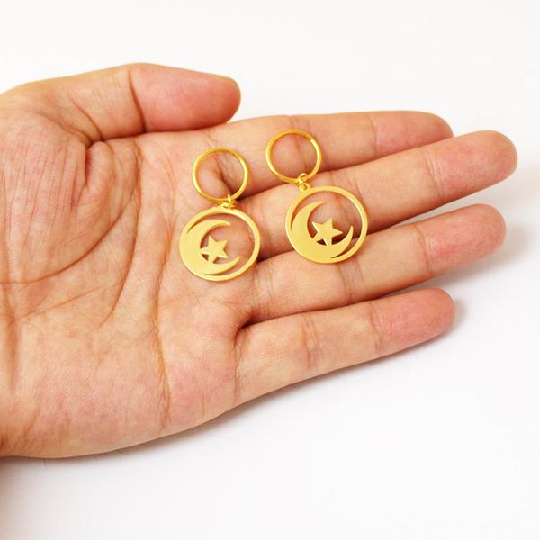 new zealand kiribati earrings for women girls gold color stainless steel moon and star jewelry gift, Golden;silver
new zealand kiribati earrings for women girls gold color stainless steel moon and star jewelry gift, Golden;silver