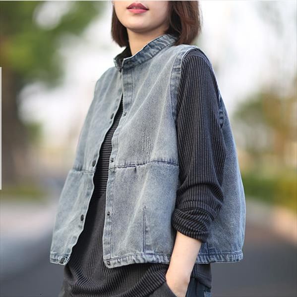 women denim vest short fashion 2020 spring autumn sleeveless single breasted vintage casual women coat drop shipping, Black;white
women denim vest short fashion 2020 spring autumn sleeveless single breasted vintage casual women coat drop shipping, Black;white