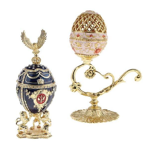 2pcs роскошные фаберже пасхальные яйца русский royal case ножки jewelry box holder, Pink;blue
2pcs роскошные фаберже пасхальные яйца русский royal case ножки jewelry box holder, Pink;blue