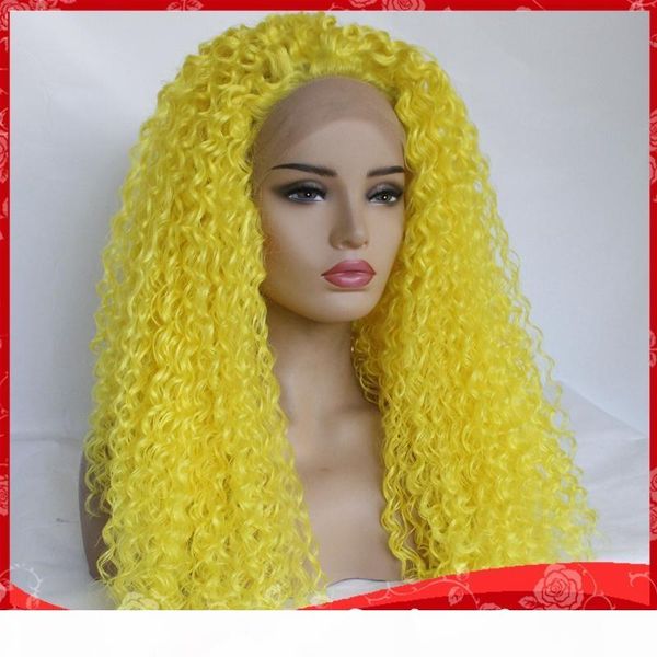 new cosplay yellow color kinky curly wigs heat resistant halloween party glueless synthetic lace front wigs for women natural hairline, Black
new cosplay yellow color kinky curly wigs heat resistant halloween party glueless synthetic lace front wigs for women natural hairline, Black