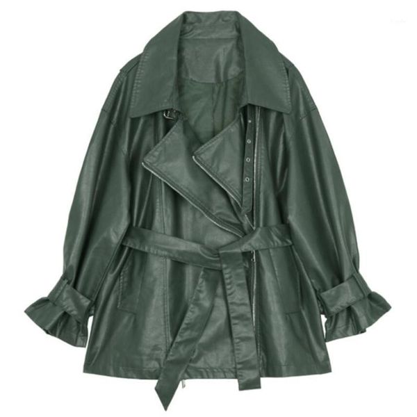 spring and autumn fashion new loose casual pu jacket women turn down collar coat1, Black;brown
spring and autumn fashion new loose casual pu jacket women turn down collar coat1, Black;brown