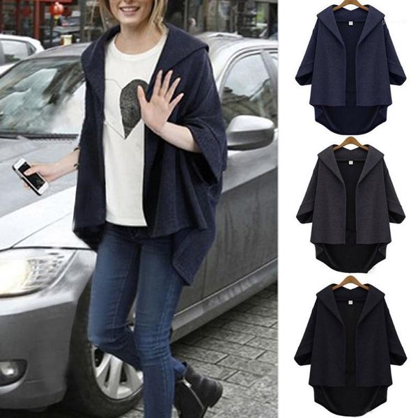 fashion women winter solid open front long sleeve plus size outwear three-quarter sleeve cardigan woolen coat w10091, Black
fashion women winter solid open front long sleeve plus size outwear three-quarter sleeve cardigan woolen coat w10091, Black