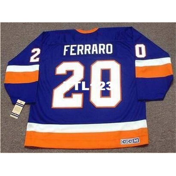 men #20 ray ferraro new york islanders 1993 ccm vintage home hockey jersey or custom any name or number retro jersey, Black
men #20 ray ferraro new york islanders 1993 ccm vintage home hockey jersey or custom any name or number retro jersey, Black