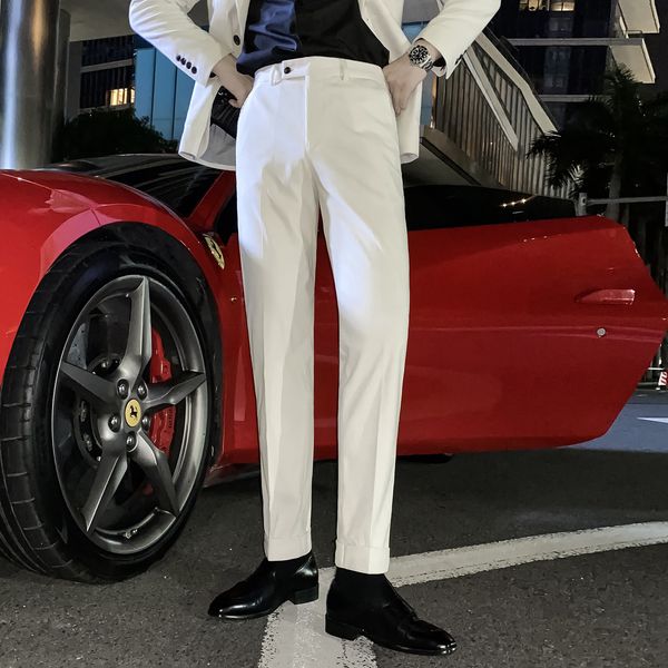 daio ethan design men's autumn solid color versatile small foot casual pants slim fitting british trousers
daio ethan design men's autumn solid color versatile small foot casual pants slim fitting british trousers