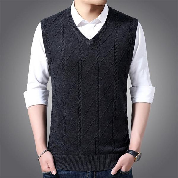 men's vests wool sweater vest v-neck autumn spring solid sleeveless slim fit de everyday clothing knitted casual business sweaters, Black;white
men's vests wool sweater vest v-neck autumn spring solid sleeveless slim fit de everyday clothing knitted casual business sweaters, Black;white