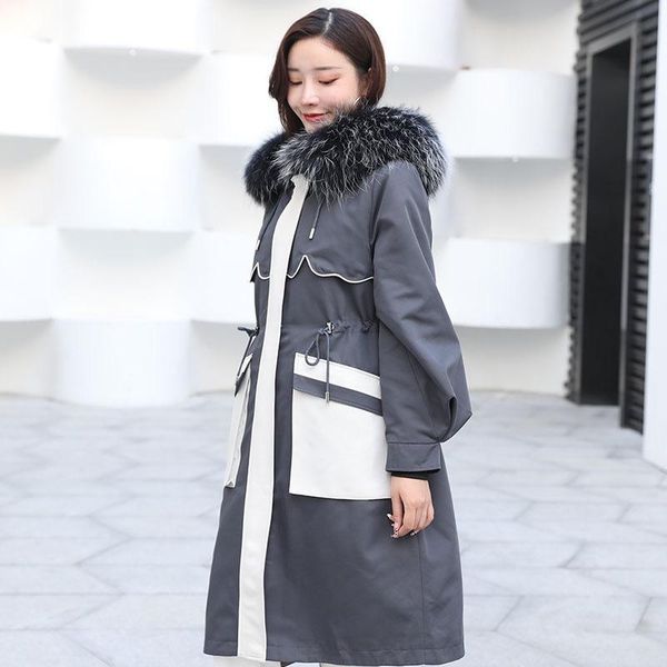 parka women's 2020 fxfurs new real rex fur liner high-end white big fur collar coat mid-length coat, Black
parka women's 2020 fxfurs new real rex fur liner high-end white big fur collar coat mid-length coat, Black