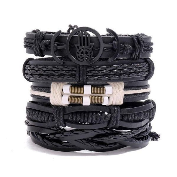 eif dock new punk vintage 5 шт набор многослойные fatima шарм черный weave мужские кожаные браслеты для женщин homme femme мужчина ювелирный, Golden;silver
eif dock new punk vintage 5 шт набор многослойные fatima шарм черный weave мужские кожаные браслеты для женщин homme femme мужчина ювелирный, Golden;silver