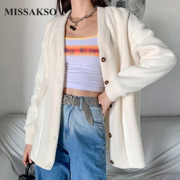 missakso loose cardigan sweater coat long sleeve casual streetwear single breasted autumn winter women knitwear female1, White
missakso loose cardigan sweater coat long sleeve casual streetwear single breasted autumn winter women knitwear female1, White