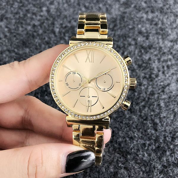 fashion design women girl 3 dials style metal steel band quartz watch m47214h, Slivery;brown
fashion design women girl 3 dials style metal steel band quartz watch m47214h, Slivery;brown