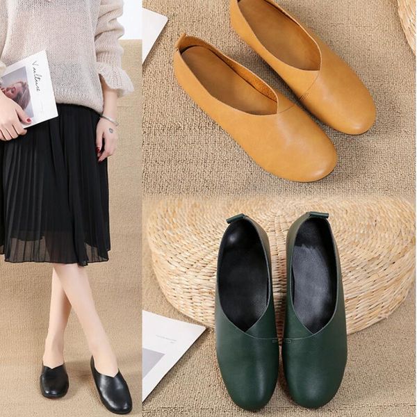 2020 genuine leather flat shoes woman hand-sewn leather loafers cowhide flexible spring casual shoes women flats women, Black
2020 genuine leather flat shoes woman hand-sewn leather loafers cowhide flexible spring casual shoes women flats women, Black