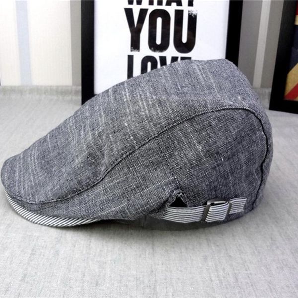 2020 new adjustable thin section beret hat men's british cotton and linen tide hat simple casual sun forward wild cap, Blue;gray
2020 new adjustable thin section beret hat men's british cotton and linen tide hat simple casual sun forward wild cap, Blue;gray
