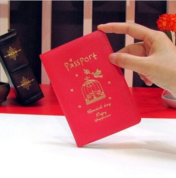 Passport Cover Women Men Pu Leather Cover On The Passport Id Credit Card Holderbrand Travel Passport Holder H Jllcoo