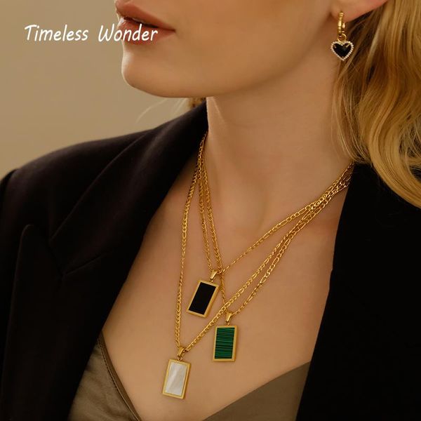 chokers timeless wonder titanium geo square shell chains necklace women stainless steel jewelry goth designer sweet ins trendy kpop 3025, Golden;silver
chokers timeless wonder titanium geo square shell chains necklace women stainless steel jewelry goth designer sweet ins trendy kpop 3025, Golden;silver
