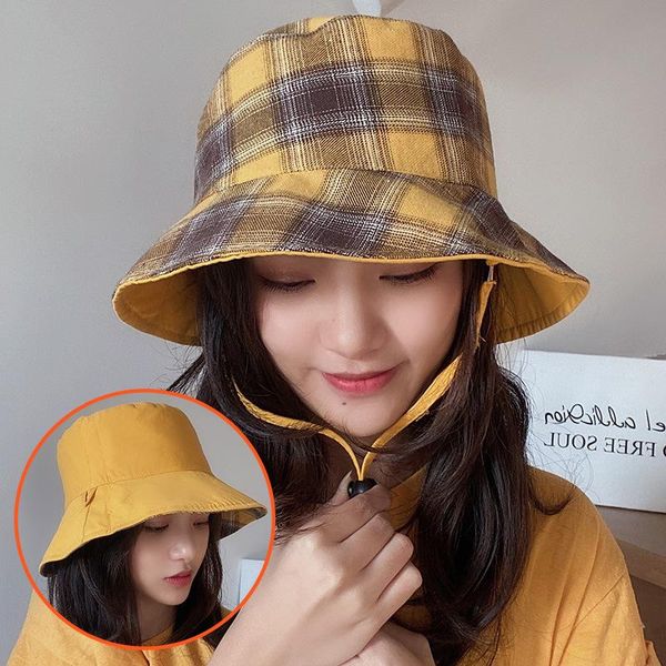 Hat Girl Korean version of the double-sided fishermen's hat sunshade shade thin sunshade face art grid, Blue;gray
Hat Girl Korean version of the double-sided fishermen's hat sunshade shade thin sunshade face art grid, Blue;gray