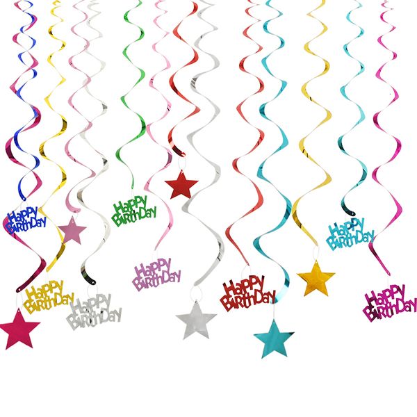 6pcs/set metallic ceiling hanging swirl decoration happy birthday diy baby shower wedding decor party favor supplies
6pcs/set metallic ceiling hanging swirl decoration happy birthday diy baby shower wedding decor party favor supplies
