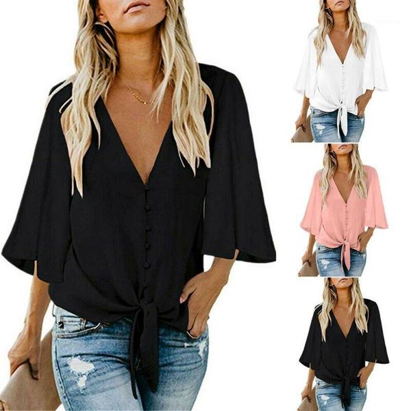 summer women soild v neck elegant blouse women flare sleeve bandaged blouses shirt1, White
summer women soild v neck elegant blouse women flare sleeve bandaged blouses shirt1, White