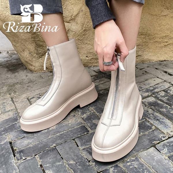 rizabina real leather women short boots zipper high heel winter shoes woman warm fashion office lady party footwear size 33-40, Black
rizabina real leather women short boots zipper high heel winter shoes woman warm fashion office lady party footwear size 33-40, Black