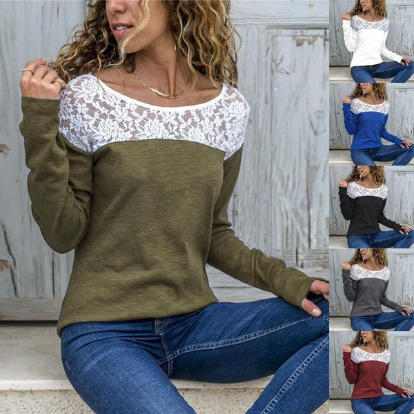 2019 spring women casual hoodies sweatshirts fashion lace patchwork long sleeve sweatshirt o neck pullover sudaderas mujer1, Black
2019 spring women casual hoodies sweatshirts fashion lace patchwork long sleeve sweatshirt o neck pullover sudaderas mujer1, Black