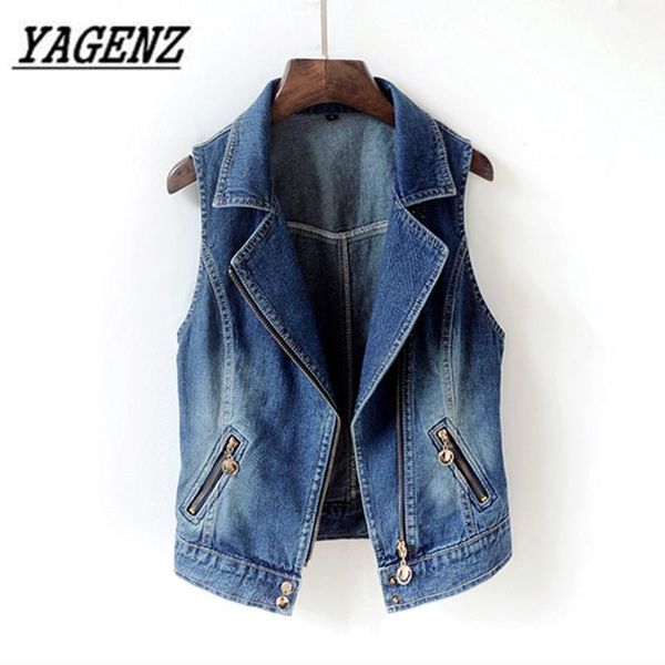 fashion 2019 spring autumn new women suit collar sleeveless jeans jacket cool outerwear slim zipper short denim vest jacket 1, Black;white
fashion 2019 spring autumn new women suit collar sleeveless jeans jacket cool outerwear slim zipper short denim vest jacket 1, Black;white