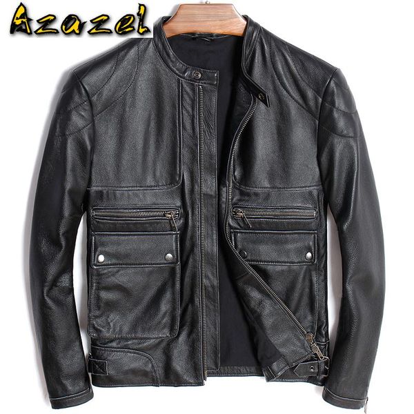 men's leather & faux real jackets men cowskin suede coat european and american style natural windbreaker 2021 04, Black
men's leather & faux real jackets men cowskin suede coat european and american style natural windbreaker 2021 04, Black