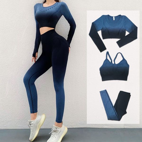 yoga outfits gradient women sport wear fitness clothing seamless set long sleeve crop sports bra high waist leggings 2/3pcs gym suit, White;red
yoga outfits gradient women sport wear fitness clothing seamless set long sleeve crop sports bra high waist leggings 2/3pcs gym suit, White;red