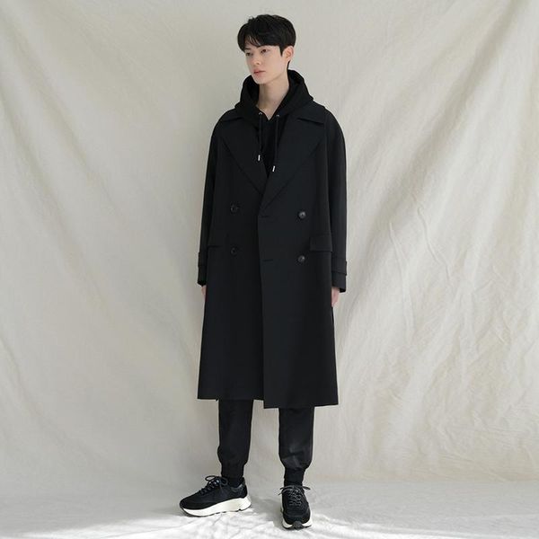 men's trench coats ewq / wear mid-length coat loose korean trendy handsome over-the-knee casual double breasket windbreaker 9y4090, Tan;black
men's trench coats ewq / wear mid-length coat loose korean trendy handsome over-the-knee casual double breasket windbreaker 9y4090, Tan;black