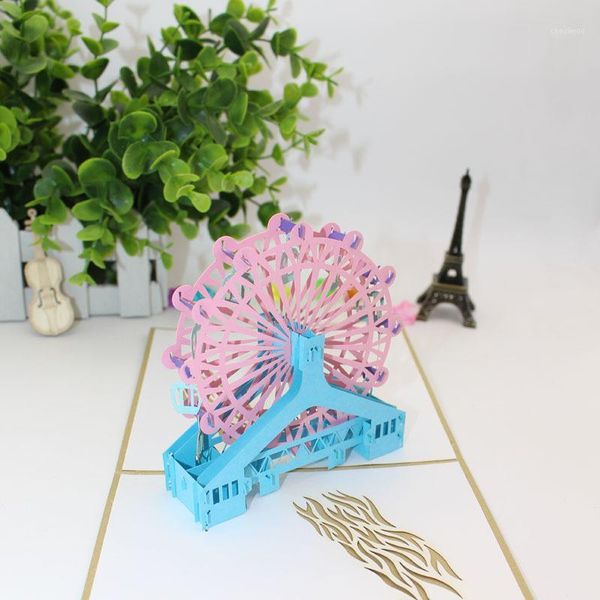 simple three-dimensional greeting card cute new ferris wheel handmade paper engraving postcard birthday employee holiday1
simple three-dimensional greeting card cute new ferris wheel handmade paper engraving postcard birthday employee holiday1