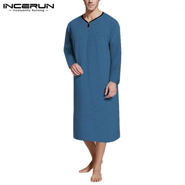 incerun men robe homewear solid color long sleeve sleepwear v neck soft comfortable leisure nightgown breathable mens bathrobes1, Black;brown
incerun men robe homewear solid color long sleeve sleepwear v neck soft comfortable leisure nightgown breathable mens bathrobes1, Black;brown