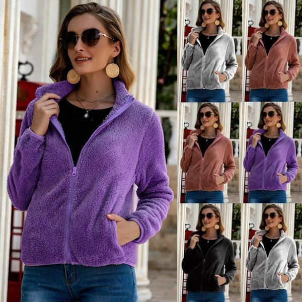 2021 winter outerwear women plush fluffy coat teddy jacket ladies slim -fit zipper solid color capless short, Black;brown
2021 winter outerwear women plush fluffy coat teddy jacket ladies slim -fit zipper solid color capless short, Black;brown