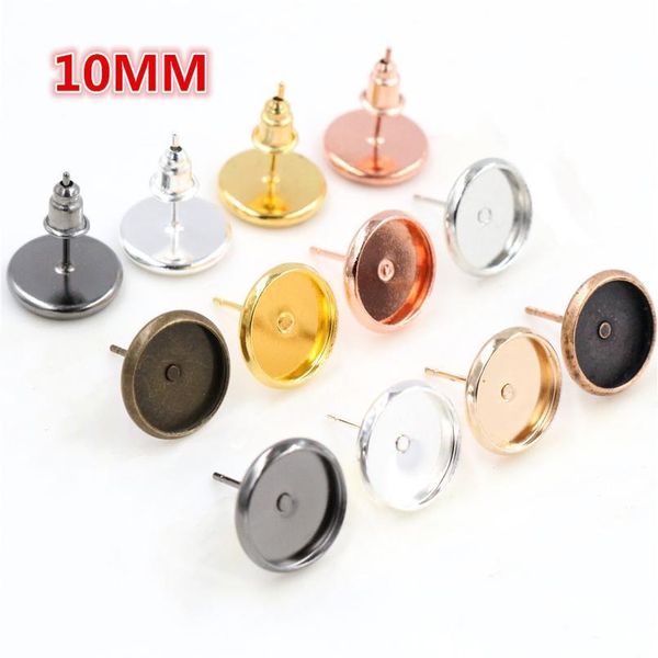10mm 50pcs/ lot 8 colors plated stainless copper earring studs(with ear plug) base,fit 10mm glass c jllmxf, White
10mm 50pcs/ lot 8 colors plated stainless copper earring studs(with ear plug) base,fit 10mm glass c jllmxf, White