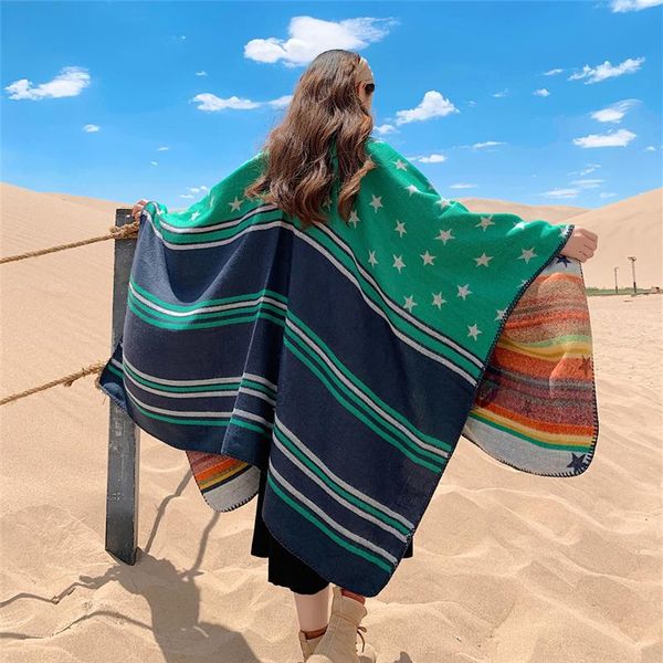 scarves winter cloak women soft artificial cashmere print cardigan capes shawl coat ponchos mujer elegantes warm cape, Blue;gray
scarves winter cloak women soft artificial cashmere print cardigan capes shawl coat ponchos mujer elegantes warm cape, Blue;gray