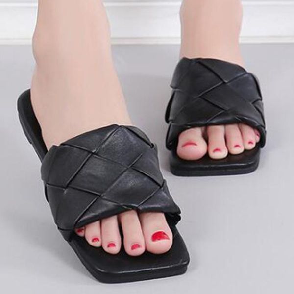 soft leather woven slippers women summer 2020 flat beach casual slides shoes woman outdoor non-slip sandals flip flops sh3691, Black
soft leather woven slippers women summer 2020 flat beach casual slides shoes woman outdoor non-slip sandals flip flops sh3691, Black