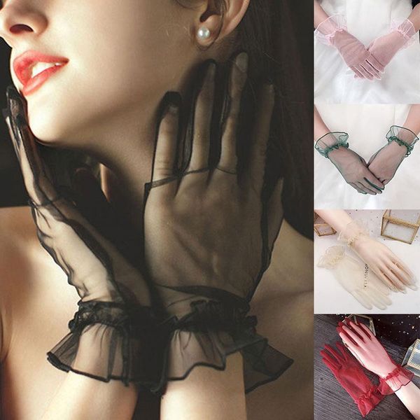 Women Sexy Lace Gloves Stretchy Short Tulle Gloves Bride Mesh Full Finger Fishnet Mittens Female Party 1 Pairs1, Blue;gray
Women Sexy Lace Gloves Stretchy Short Tulle Gloves Bride Mesh Full Finger Fishnet Mittens Female Party 1 Pairs1, Blue;gray
