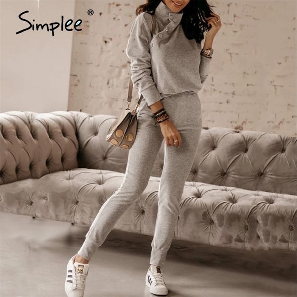 simplee high collar thin fit women's 2-piece personalized single breasted casual suit jogging pants 2-piece autumn sports suit lj201118, White
simplee high collar thin fit women's 2-piece personalized single breasted casual suit jogging pants 2-piece autumn sports suit lj201118, White