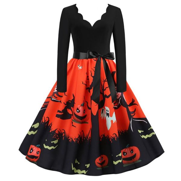 casual dresses est halloween women vintage long sleeve costume 1950s housewife evening party dress #3, Black;gray
casual dresses est halloween women vintage long sleeve costume 1950s housewife evening party dress #3, Black;gray