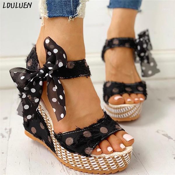 louluen 2020 summer bohemian sandals women's ladies platform wedges heel fashion dot lace-up shoes footwear roman zapatos mujer1, Black
louluen 2020 summer bohemian sandals women's ladies platform wedges heel fashion dot lace-up shoes footwear roman zapatos mujer1, Black