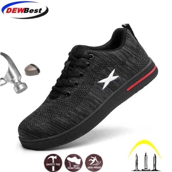 plus size men's breathable mesh puncture proof protetive safety shoes men new outdoor anti-slip steel toe cap work shoes boots y200915, Black;brown
plus size men's breathable mesh puncture proof protetive safety shoes men new outdoor anti-slip steel toe cap work shoes boots y200915, Black;brown