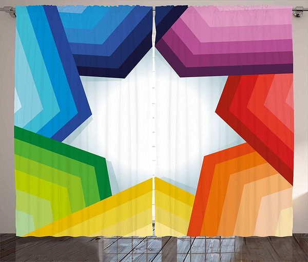 abstract curtains rainbow colored stripes shaping a giant star conceptual spectrum modern art print living room bedroom window
abstract curtains rainbow colored stripes shaping a giant star conceptual spectrum modern art print living room bedroom window