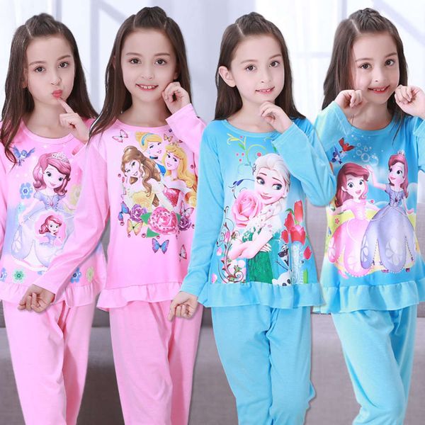 autumn pajamas princs aisha long sve cartoon cotton girls' middle and big children's home suit, Blue;red 
autumn pajamas princs aisha long sve cartoon cotton girls' middle and big children's home suit, Blue;red