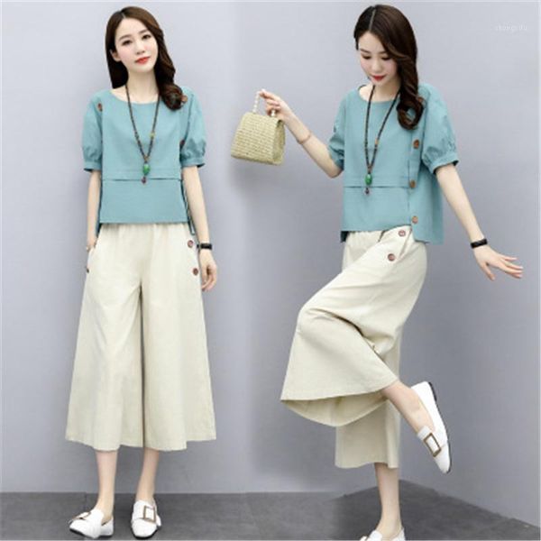 cotton and linen wide-leg pants suit female 2020 summer fashion new foreign style retro was thin linen casual two-piece tide 0951, White
cotton and linen wide-leg pants suit female 2020 summer fashion new foreign style retro was thin linen casual two-piece tide 0951, White