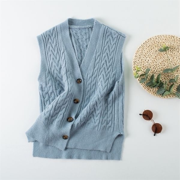 v-neck single-breasted camel sweater cardigan for women new spring asymmetry loose sleeveless knitted vest female outerwear 201031, Black;white
v-neck single-breasted camel sweater cardigan for women new spring asymmetry loose sleeveless knitted vest female outerwear 201031, Black;white