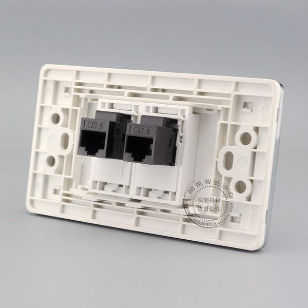 computer cables & connectors 120mm wall plate 2 ports double rj45 cat6 network lan outlet panel faceplate
computer cables & connectors 120mm wall plate 2 ports double rj45 cat6 network lan outlet panel faceplate
