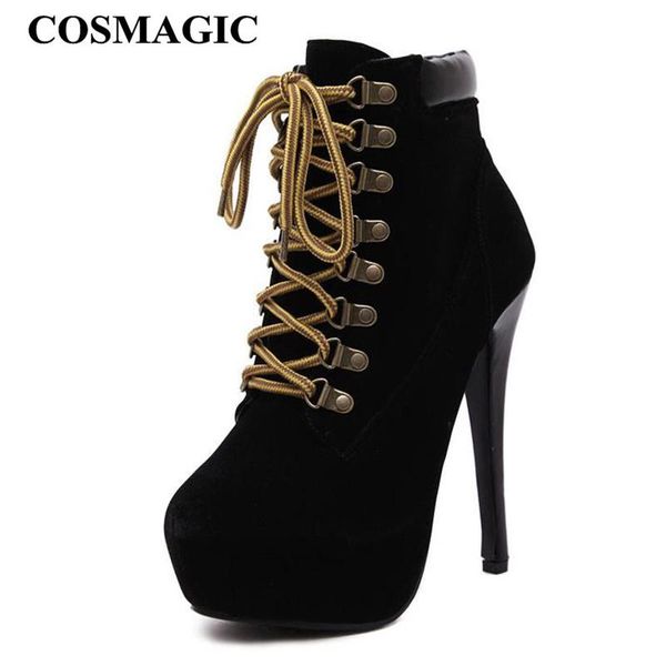 boots cosmagic 2021 winter women platform ankle motorcycle super high heel lace up gothic punk botas mujer, Black
boots cosmagic 2021 winter women platform ankle motorcycle super high heel lace up gothic punk botas mujer, Black