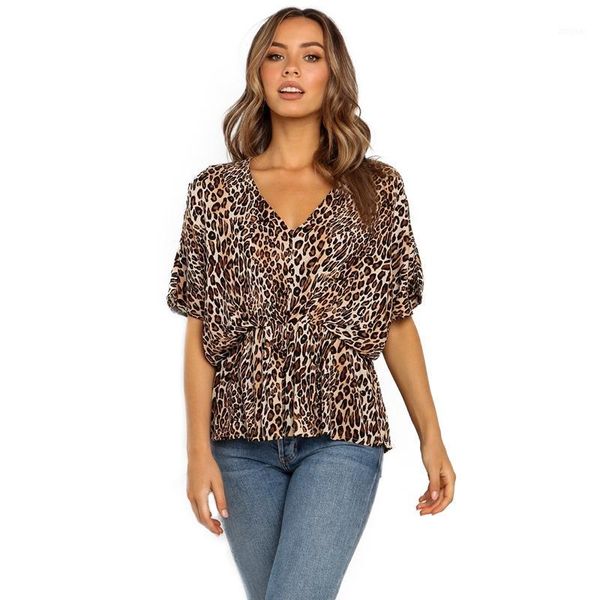 deep v-neck summer blouse women wrap leopard blouse half flare sleeve casual shirt loose 1, White
deep v-neck summer blouse women wrap leopard blouse half flare sleeve casual shirt loose 1, White