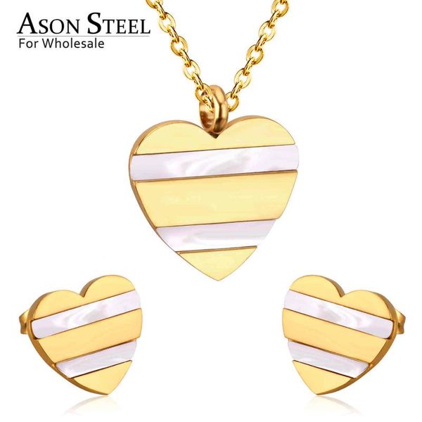 ASONSTEEL 316L Stainless Steel Heart Shell Gold Bridal Wedding Jewelry Sets for Women 2021 Necklace Pendant Small Stud Earrings, Silver
ASONSTEEL 316L Stainless Steel Heart Shell Gold Bridal Wedding Jewelry Sets for Women 2021 Necklace Pendant Small Stud Earrings, Silver