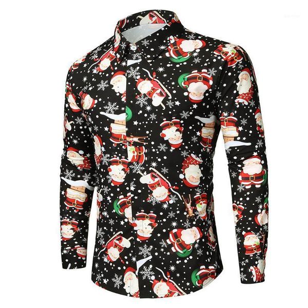 santa claus print series shirts for men fashion 2021 winter popular button up design long sleeves blouse veste homme1, White;black
santa claus print series shirts for men fashion 2021 winter popular button up design long sleeves blouse veste homme1, White;black